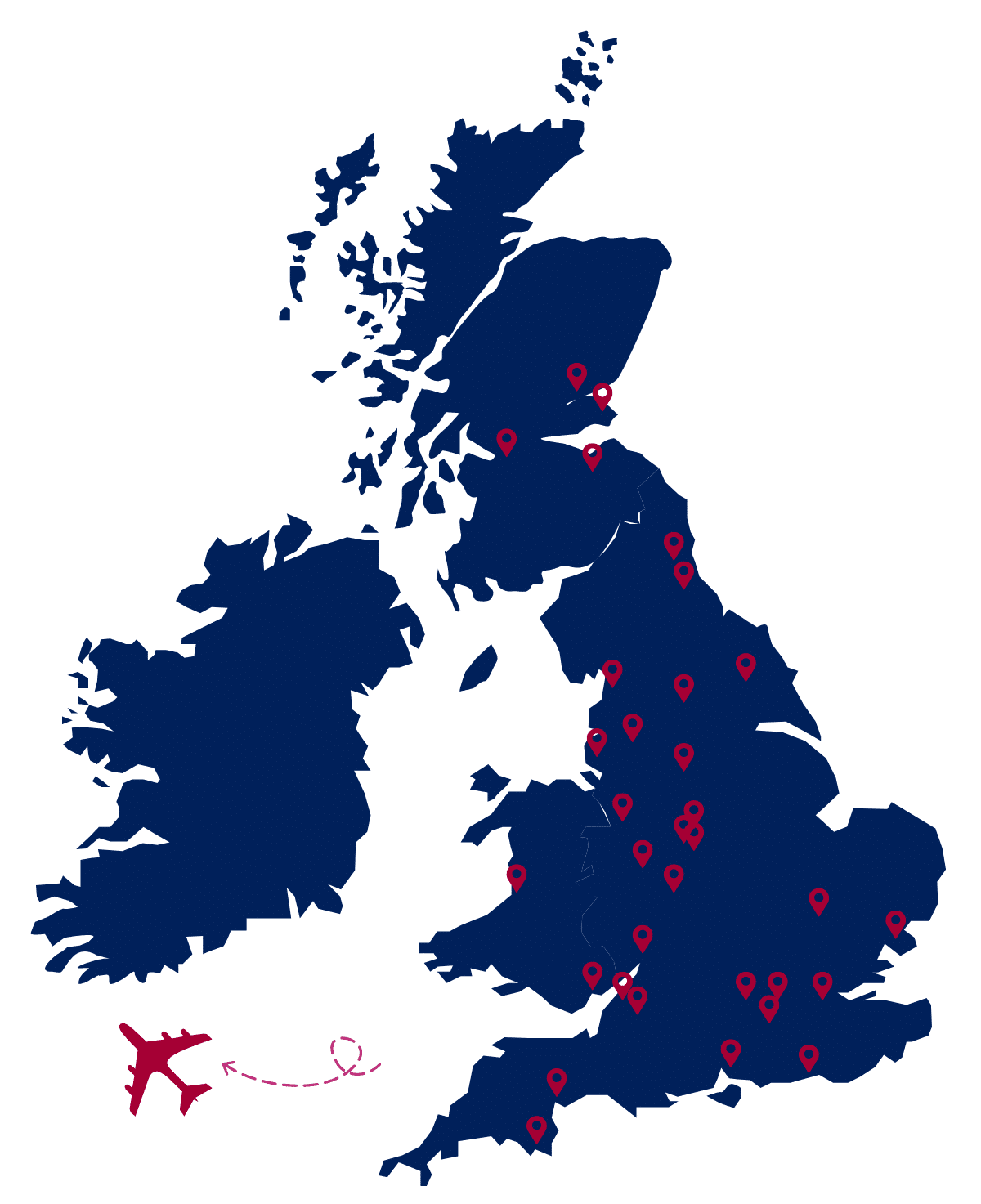 Leaver Destinations Map